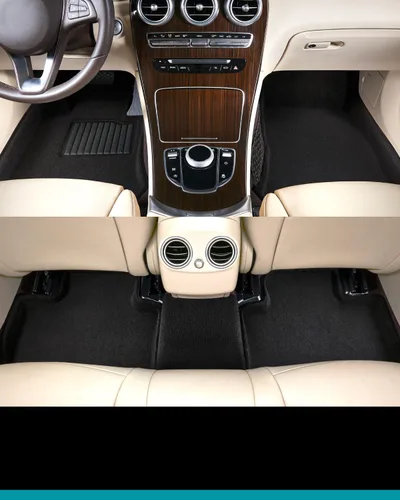 Vista 2 de 3D MAXpider Tapete elegante de ajuste personalizado (negro) compatible con Tesla Model Y 5-Seat 2020 - Juego completo