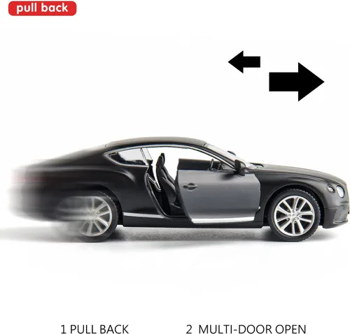 Vista 3 de RMZ City 1:36 para modelo de automóvil de aleación de fundición a presión, Bentley Continental GT, vehículos de juguete para niños pequeños, niños