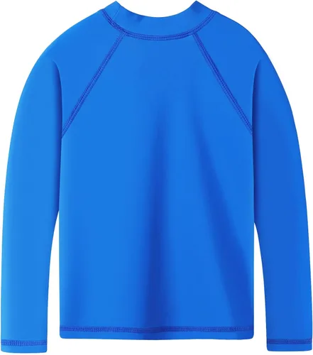 Vista 2 de TFJH E Traje de baño de manga larga para niñas y niños con protección UPF 50+ Un 2shark Royalblue Long