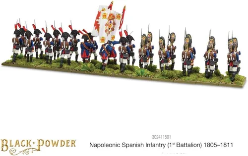 Vista 3 de Warlord Polvo Negro Infantería Española 1er Batallón 1805-1811 19no Siglo 19no Juego de Modelo de Plástico de Guerra Militar 302411501