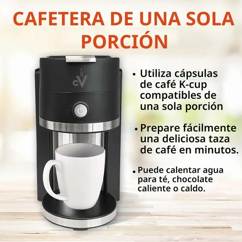Vista 2 de Café Valet Barista - Cafetera de una sola porción, compatible con cápsulas de café K-Cup, diseño compacto Compatible con cápsulas de café K-Cup