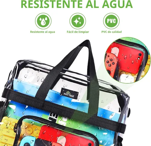 Vista 3 de MAY TREE Clear Bag for Stadium Events, 12x5.5x12 Clear Tote Bag for Work