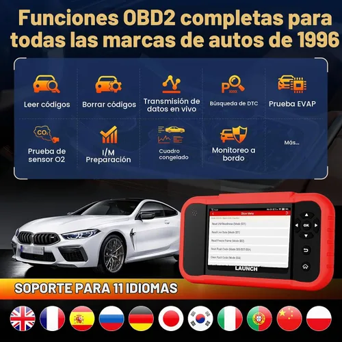 Vista 3 de LAUNCH Escáner de X431 Creader Elite 2.0 FGC OBD2, herramienta