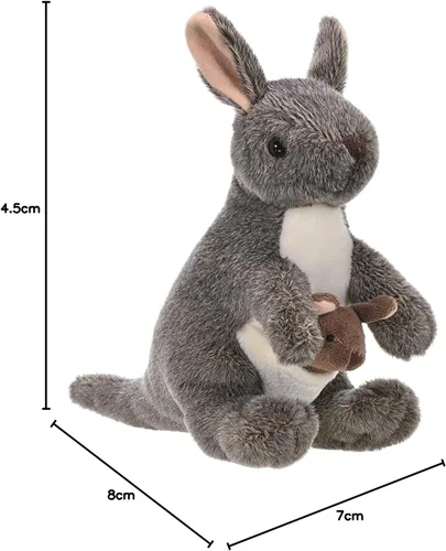 Vista 6 de Wild Republic Canguro con peluche Joey, animal de peluche, regalos para niños, peluches, de 8 pulgadas, 8 pulgadas, modelo: 10867