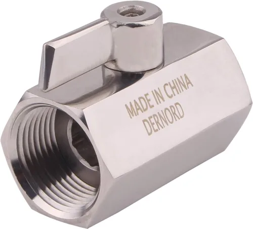 Vista 2 de DERNORD Válvula de bola de acero inoxidable Mini rosca NPT hembra (1" hembra y hembra)