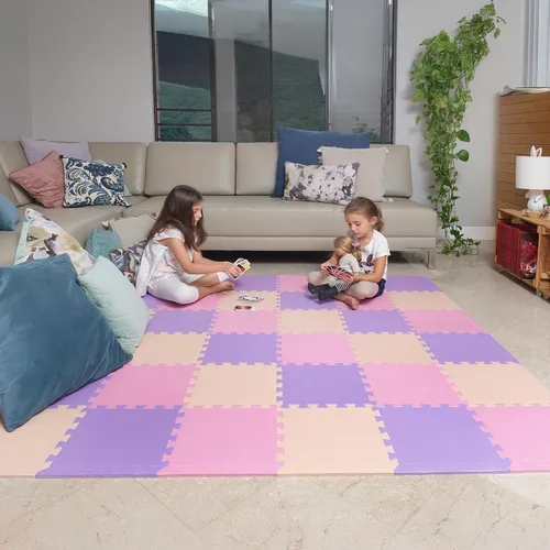 Vista 13 de MioTetto Alfombra de Juego para Bebés, Cómoda Alfombra para Tiempo de Barriga – Azulejos de Espuma Portátiles para Piso, Alfombra de bebé segura