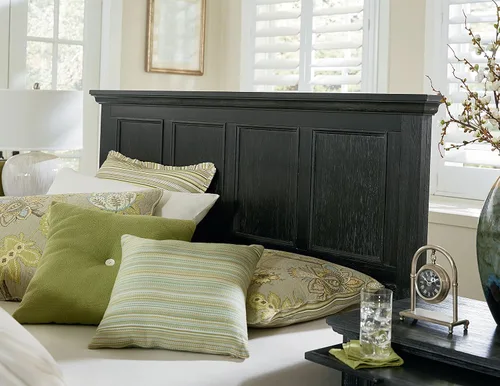 Vista 6 de Office Star Products OSP Home Furnishings Farmhouse Basics - Cabecera tamaño King, acabado negro rústico