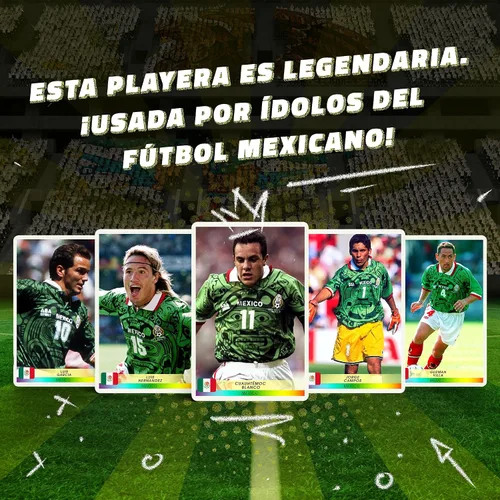 Vista 3 de Camiseta Retro WBC de México 1998 - Camiseta de Fútbol Mexicana
