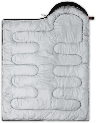 Vista 4 de BSNTHO Saco de dormir para camping, 3 estaciones, clima cálido y fresco, ligero, saco de dormir impermeable para adultos y niños, viajes y al aire