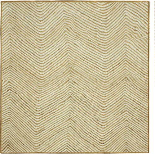 Vista 12 de Chindi - Alfombra cuadrada de yute de algodón de 3 pies, diseño beige y multicolor, patrón geométrico trenzado a mano de yute para interiores