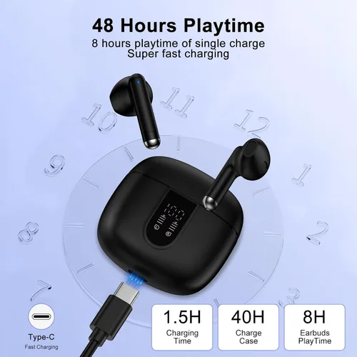Vista 3 de Samsung - Auriculares inalámbricos Bluetooth para Samsung Galaxy A16 5G A17 A36 A56 A26 S25 Ultra FE A15 A35, auriculares impermeables con micrófono