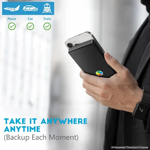 Vista 6 de iDiskk Certificado por App-le, Disco Duro Externo de 2TB, para iPhone iPad Teléfonos Android, MacBook, Computadora para Respaldo de Documentos