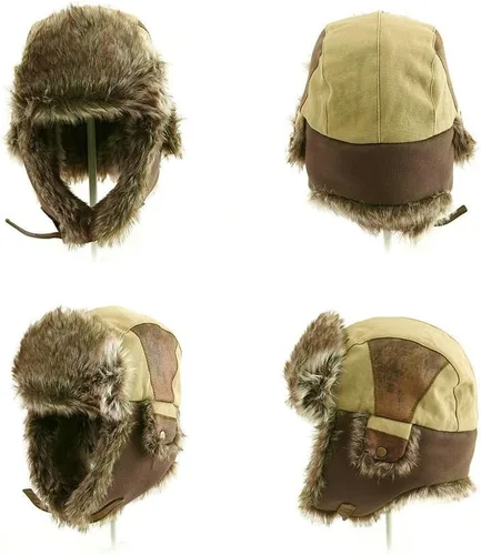 Vista 44 de Comhats Gran XL Trapper Trooper Caza Cálido Oído Solapa Rusia Ushanka Invierno Esquí Clima Frío Bombardero Sombreros para Hombres
