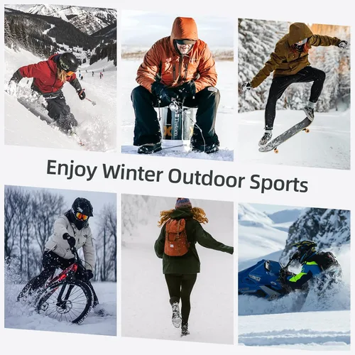 Vista 7 de ROCKBROS Fleece Ear Warmers Earmuffs Headband Men Women for Running Skiing Cycling Warm Ear Cover for Winter Cold Weather