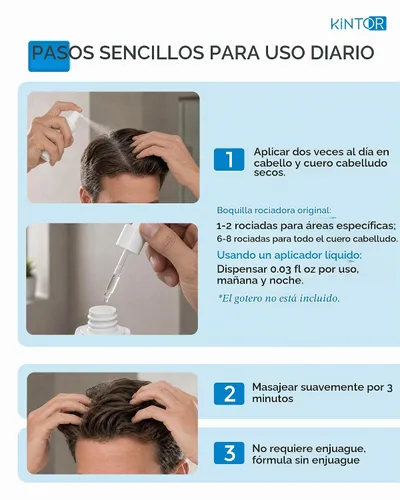Vista 7 de KINTOR 0.5% KX-826 Solución revitalizante para el cabello, azul básico A-azul