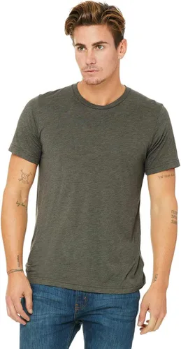 Vista 197 de Bella Canvas 3413c para hombre (1) Triblend verde + (1) Triblend rojo