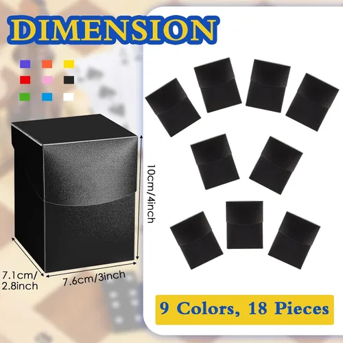 Vista 2 de Deekin 18 paquetes de cajas de cartas de baraja, caja de almacenamiento de tarjetas de juego, estuche de transporte de tarjetas para suministros