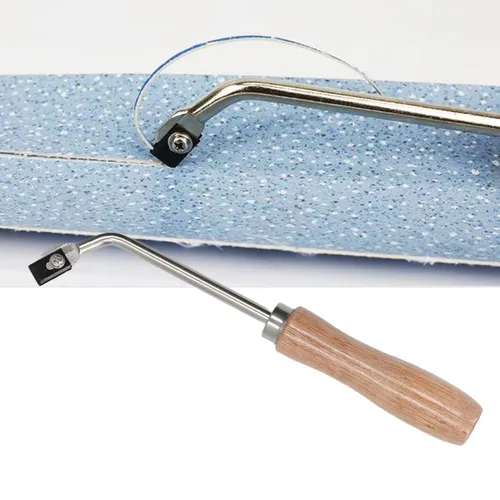 Vista 2 de Groover Beech, cuchillo ranurado de madera de acero para ranurado de madera para piso de plástico de PVC, cuarto de luna plana con moldura