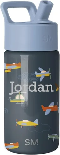 Vista 11 de Simple Modern - Botella de agua para niños y vaso para niños pequeños, 14 onzas, lazos Insulated Stainless Steel Toddler Water Bottle, Kids