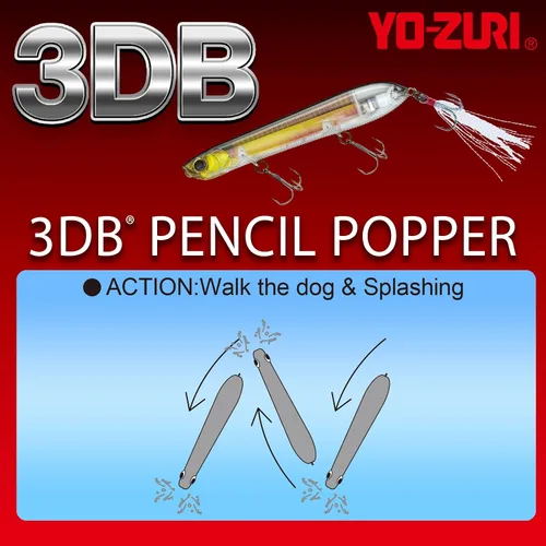 Vista 3 de Yo-Zuri 3DB Pencil Popper, Floating