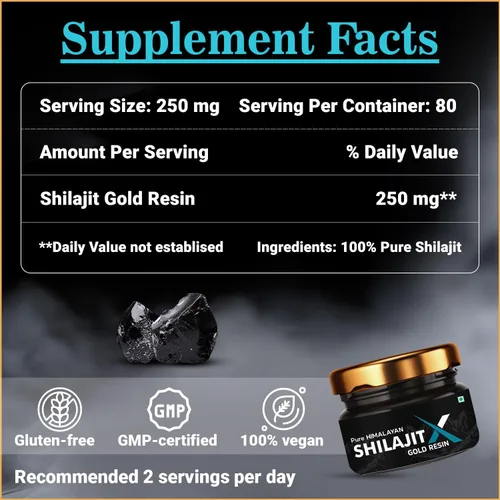 Vista 6 de NOTTY BOY Resina pura de oro Shilajit X del Himalaya 0.71 oz - Oro de 24 quilates, más de 80 minerales traza, alto ácido fúlvico, 100% ayurvédico