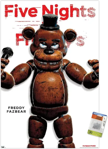 Vista 8 de Five Nights at Freddy's - Póster de pared de la serie Freddy con pasadores