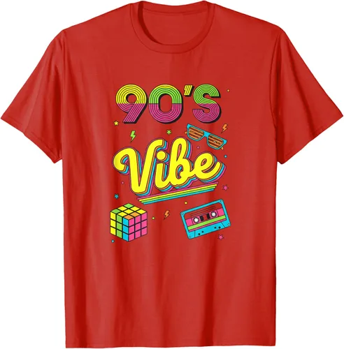 Vista 103 de 90s Nostalgia Retro Apparel - 90'S Vibe Retro T-Shirt Negro