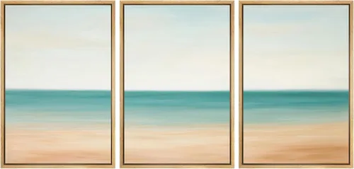 Vista 35 de SIGNWIN Lienzo enmarcado para pared, juego de arte tranquilo con reflejo de lago, acuarela, montaña y agua, ilustraciones modernas, arte abstracto
