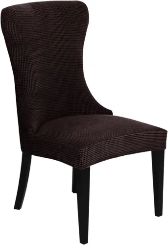 Vista 14 de XMNTG Juego de 1 funda elástica de jacquard para silla con respaldo de ala, fundas reutilizables y lavables para sillas de comedor, para banquetes