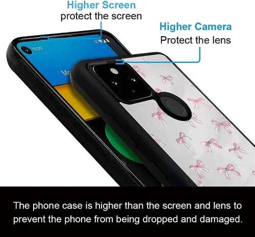 Vista 216 de Compatible con Google Pixel 4A 5G Mobile Case Creative Acrylic Panel trasero Silicona Protección Grip especialmente diseñado para Google Pixel 4A 5G