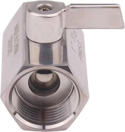 Vista 6 de DERNORD Válvula de bola de acero inoxidable Mini rosca NPT hembra (1" hembra y hembra)