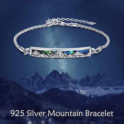 Vista 5 de YFN Pulsera ajustable inspiradora de plata de ley grabada, regalo de graduación para ella, pulseras para mujer