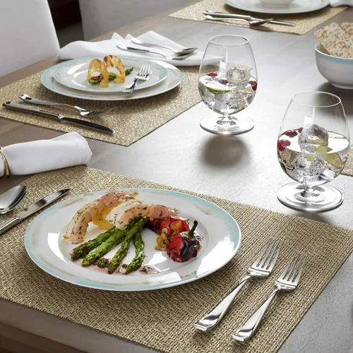 Vista 51 de Oneida Moda Champagne Satin 20-Piece Silverware Set for 4, Flatware
