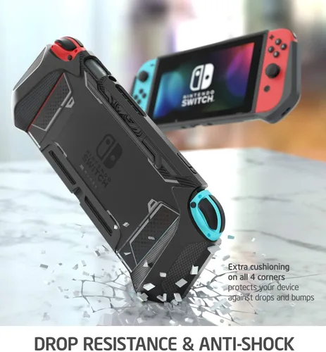 Vista 5 de Mumba - Funda compatible acoplable con Nintendo Switch, Blade Series de poliuretano termoplástico con agarre ergonómico y cómodo