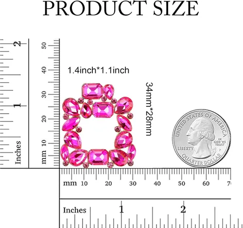 Vista 4 de CIEHER Aretes colgantes brillantes para mujer, aretes colgantes rectangulares de diamantes de imitación para mujeres y niñas, aretes geométricos