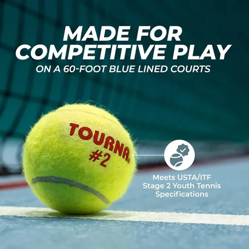Vista 4 de Tourna Orange Dot - Pelotas de tenis de baja compresión
