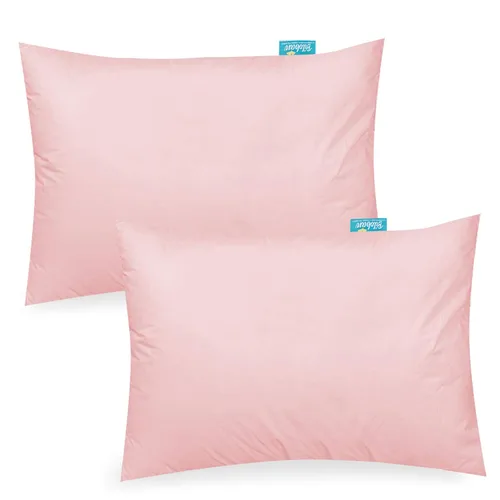 Vista 6 de Paquete de 2 fundas de almohada de algodón de jersey para niños pequeños Crema