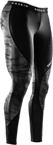 Vista 23 de DRSKIN Men’s Compression Pants (5/4/3 Pack) Quick Dry Tights Leggings Sports Baselayer Running Gym Workout Negro
