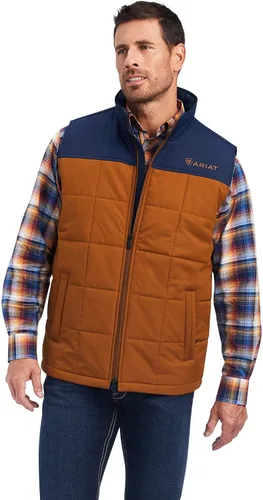 Vista 22 de ARIAT Chaleco aislado Crius para hombre Banyan corteza