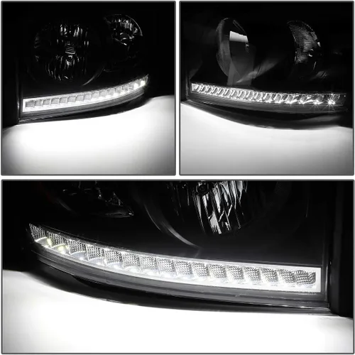 Vista 3 de DNA MOTORING HL-LED-RM06-BK-CL1 Juego de lámparas LED DRL para parachoques delantero compatible con Dodge Ram 1500 modelos 2006-2008/Dodge Ram 2500