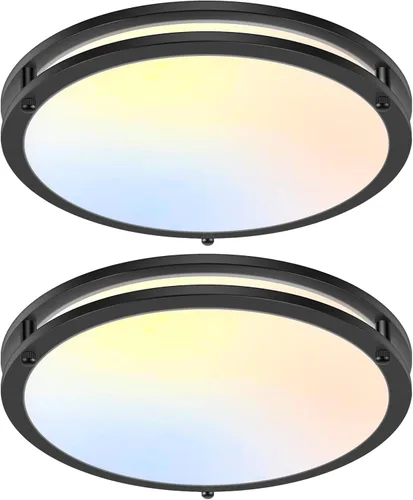 Vista 31 de Luces de Techo LED de 12 Pulgadas 36W, 2700K/3000K/4000K/5000K/6500K Ajustables de Montaje Empotrado, 3200LM Súper Brillantes Regulables Accesorio