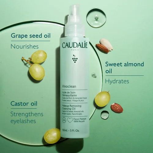 Vista 3 de Caudalie Vinoclean Makeup Removing Cleansing Oil, Waterproof Makeup Remover