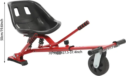Vista 2 de Accesorio de asiento para aeropatineta, asiento de equilibrio ajustable para scooter de 6.5 a 10 pulgadas, Hoverboard Go Kart con absorción
