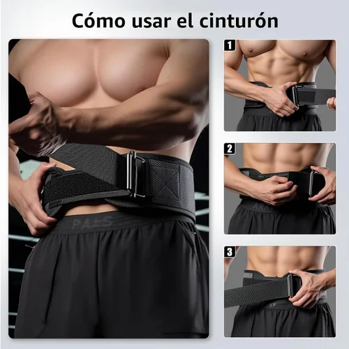 Vista 7 de MANUEKLEAR Cinturón de Levantamiento de Pesas para Gimnasio, Cinturón de Entrenamiento de Levantamiento de Pesas y Powerlifting para Hombres