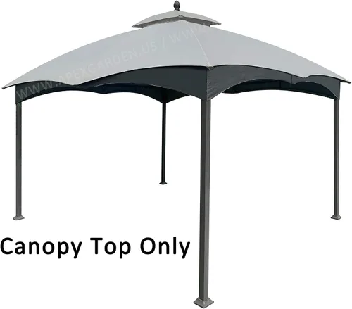 Vista 2 de APEX GARDEN Toldo Superior de Repuesto para Gazebo Lowe's Allen Roth 10X12 #GF-12S004B-1 (Gris)