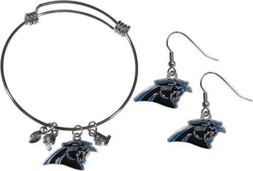 Vista 8 de Siskiyou Sports NFL womens Dangle Earrings and Charm Bangle Bracelet Set