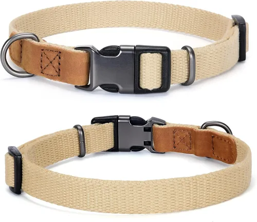 Vista 22 de Mile High Life Collar ajustable de polialgodón suave y fuerte con hebilla de liberación rápida para perros pequeños a grandes