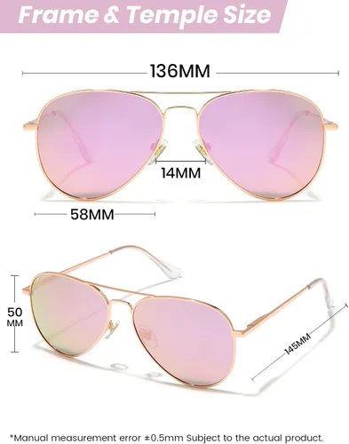 Vista 4 de Veda Tinda Vision Gafas de sol de aviador para mujeres y hombres, estilo vintage de los años 70, clásicas, a la moda, retro, para hombre, protección