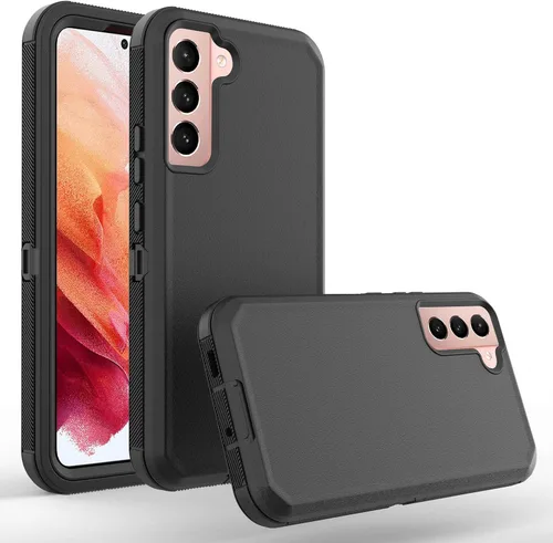 Vista 3 de Funda diseñada para Samsung Galaxy S22 Plus, protección completa con clip para cinturón, resistente con protector de pantalla integrado, funda