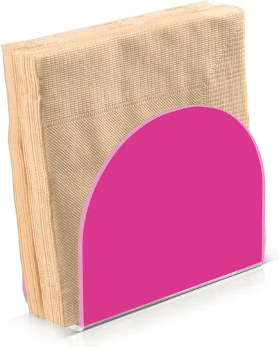Vista 9 de Servilleteros color rosa coral claro, servilletero acrílico para almuerzo, servilletero, vertical, servilletero, para mesa, restaurante, picnic